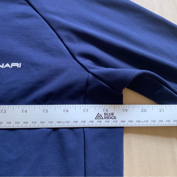 Canari Men’s Large Navy Blue Long Sleeve Cycling Racing Jersey 1/4 Zip USA Made - Picture 12 of 12